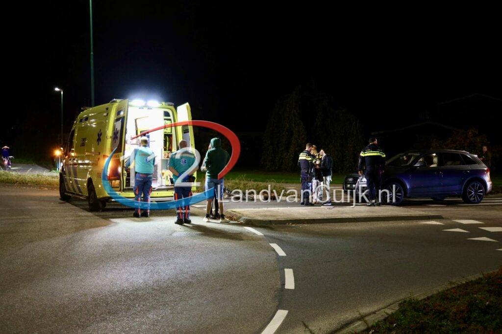 Fietser gewond bij ongeval op rotonde aan de Beersebaan in Cuijk